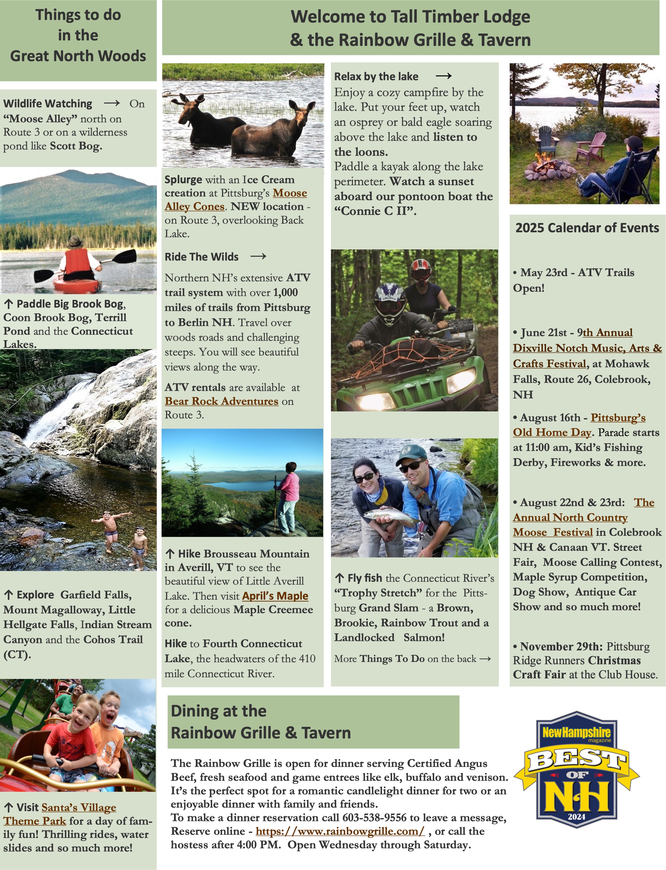 2025 Summer Events at Tall Timber